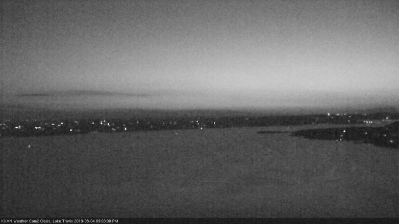 Lake Travis webcam, August 4, 2019 8:05 PM CT