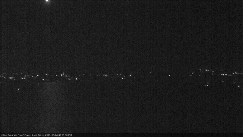 Lake Travis webcam, August 4, 2019 9:00 PM CT
