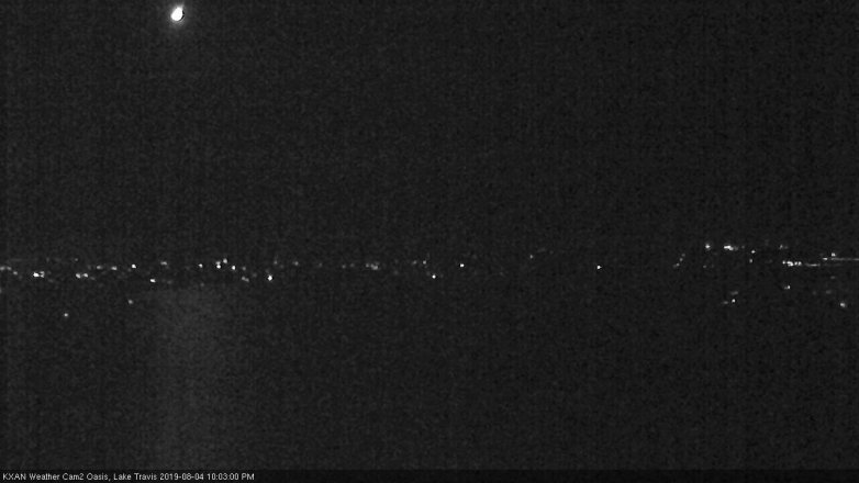 Lake Travis webcam, August 4, 2019 9:05 PM CT