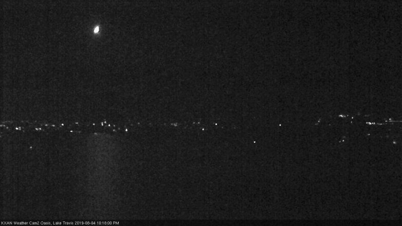 Lake Travis webcam, August 4, 2019 9:20 PM CT