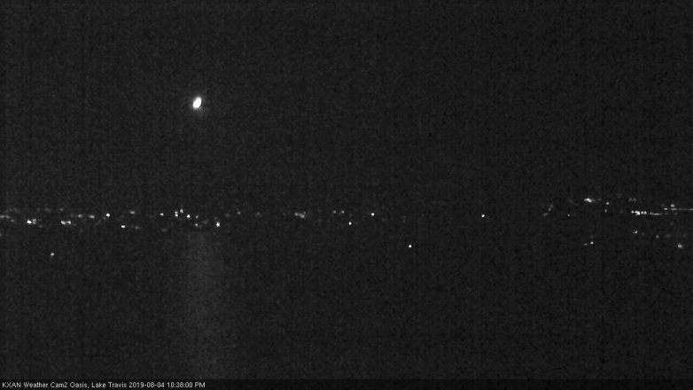 Lake Travis webcam, August 4, 2019 9:40 PM CT