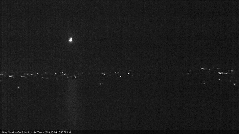 Lake Travis webcam, August 4, 2019 9:45 PM CT