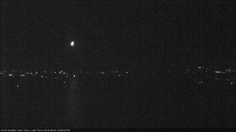 Lake Travis webcam, August 4, 2019 9:50 PM CT