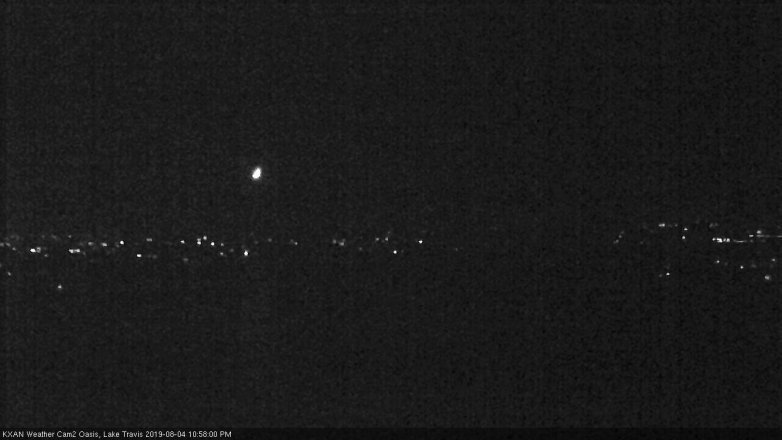 Lake Travis webcam, August 4, 2019 10:00 PM CT