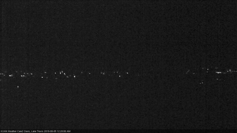 Lake Travis webcam, August 4, 2019 11:30 PM CT