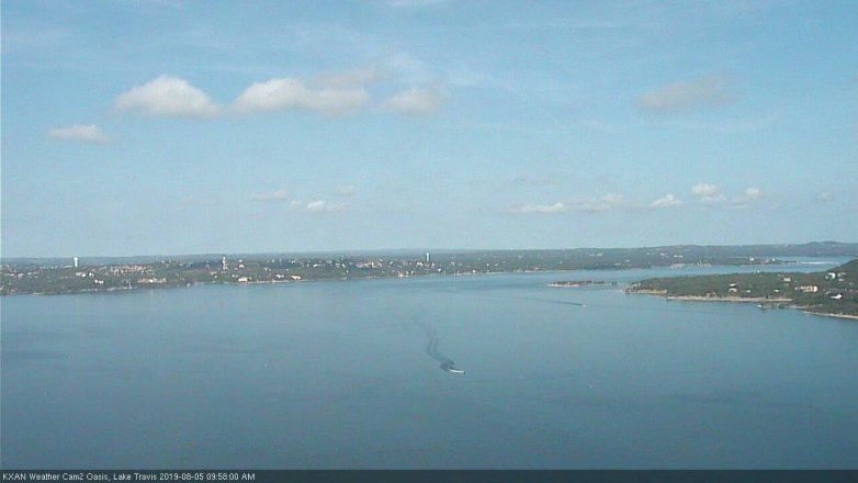 Lake Travis webcam, August 5, 2019 9:00 AM CT