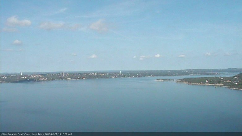 Lake Travis webcam, August 5, 2019 9:15 AM CT