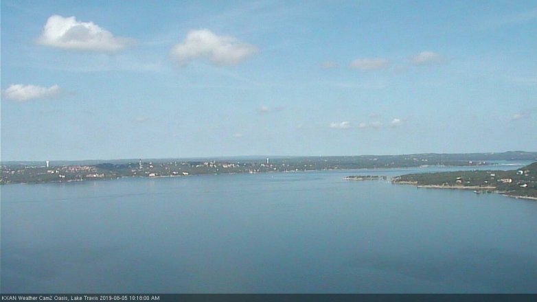 Lake Travis webcam, August 5, 2019 9:20 AM CT