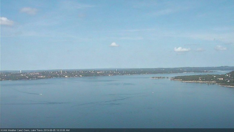 Lake Travis webcam, August 5, 2019 9:35 AM CT