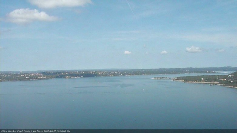 Lake Travis webcam, August 5, 2019 9:40 AM CT