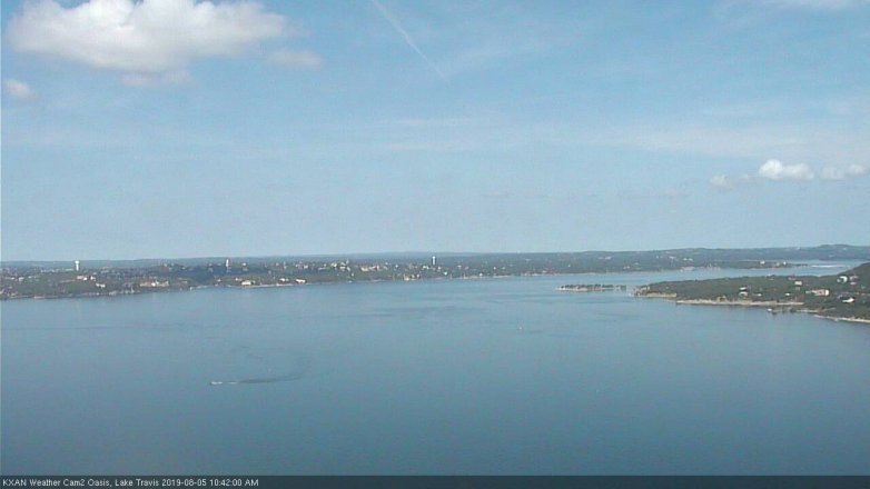 Lake Travis webcam, August 5, 2019 9:45 AM CT