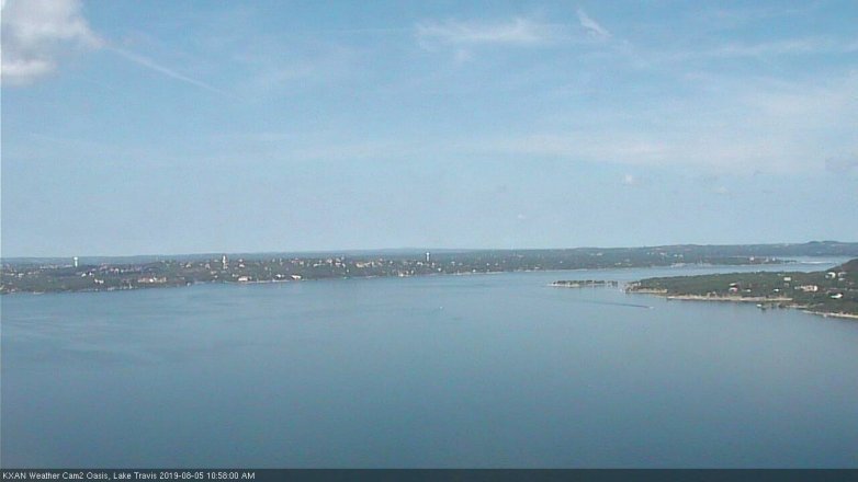 Lake Travis webcam, August 5, 2019 10:00 AM CT