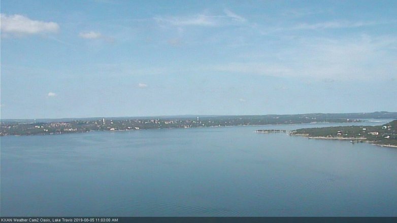 Lake Travis webcam, August 5, 2019 10:05 AM CT