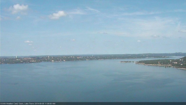 Lake Travis webcam, August 5, 2019 10:10 AM CT