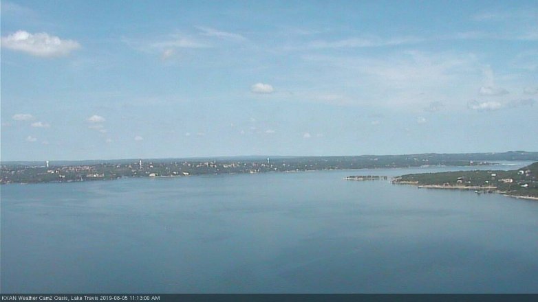Lake Travis webcam, August 5, 2019 10:15 AM CT