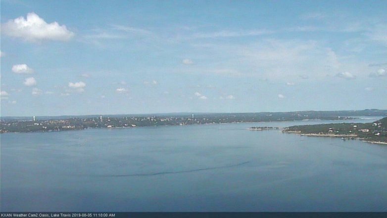 Lake Travis webcam, August 5, 2019 10:20 AM CT