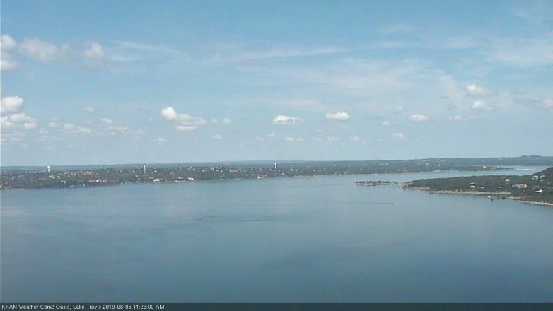 Lake Travis webcam, August 5, 2019 10:25 AM CT
