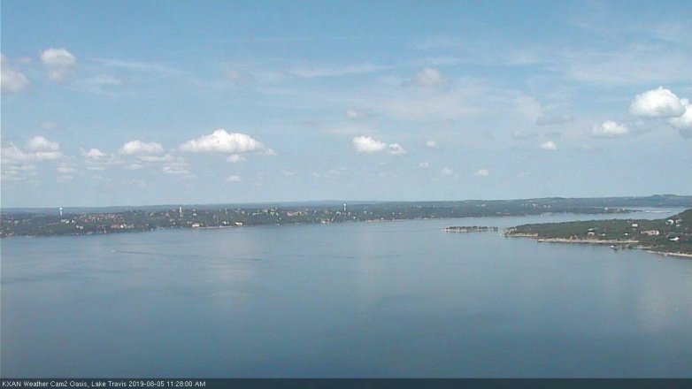 Lake Travis webcam, August 5, 2019 10:30 AM CT