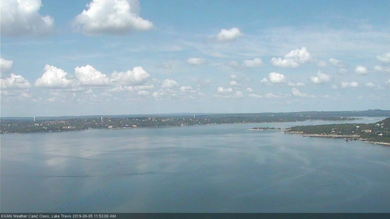 Lake Travis webcam, August 5, 2019 10:55 AM CT