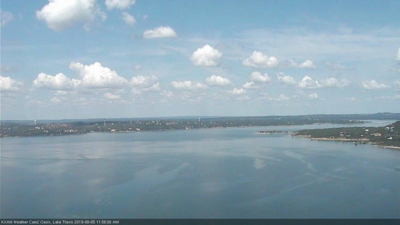 Lake Travis webcam, August 5, 2019 11:00 AM CT