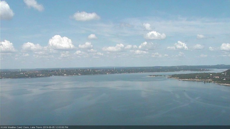 Lake Travis webcam, August 5, 2019 11:05 AM CT