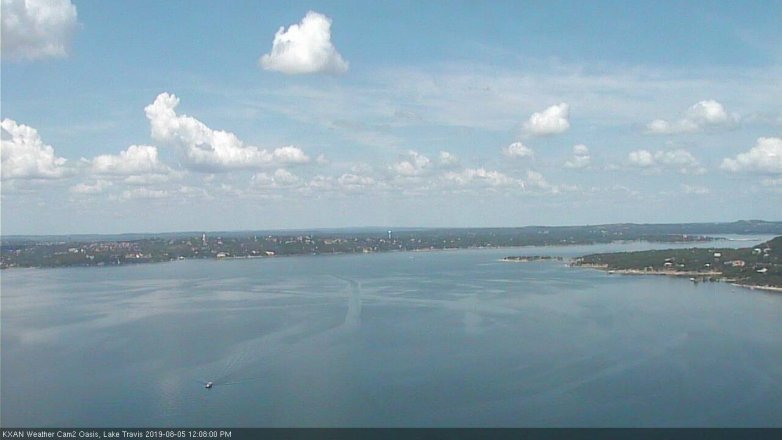 Lake Travis webcam, August 5, 2019 11:10 AM CT