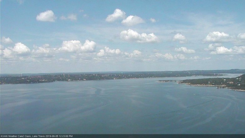 Lake Travis webcam, August 5, 2019 11:25 AM CT