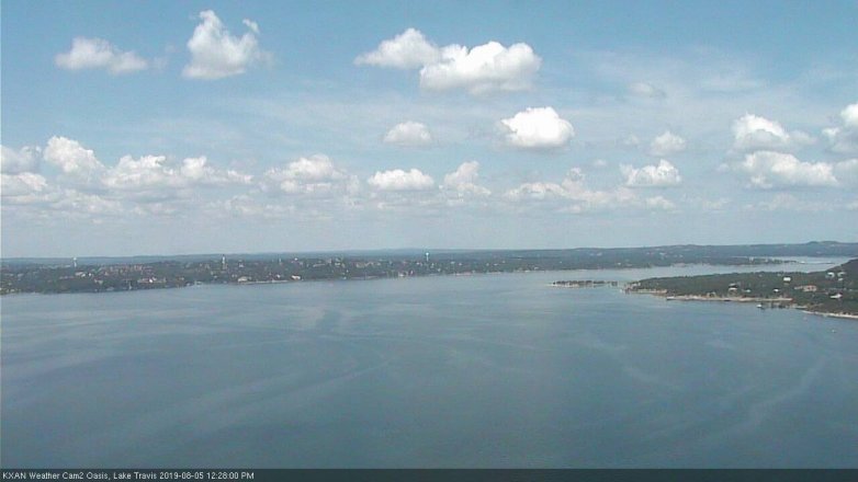 Lake Travis webcam, August 5, 2019 11:30 AM CT