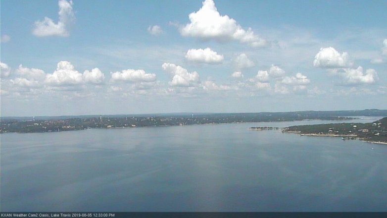 Lake Travis webcam, August 5, 2019 11:35 AM CT