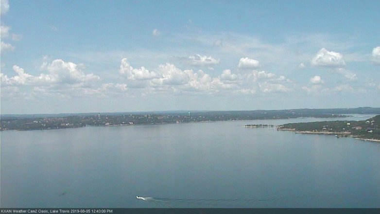 Lake Travis webcam, August 5, 2019 11:45 AM CT