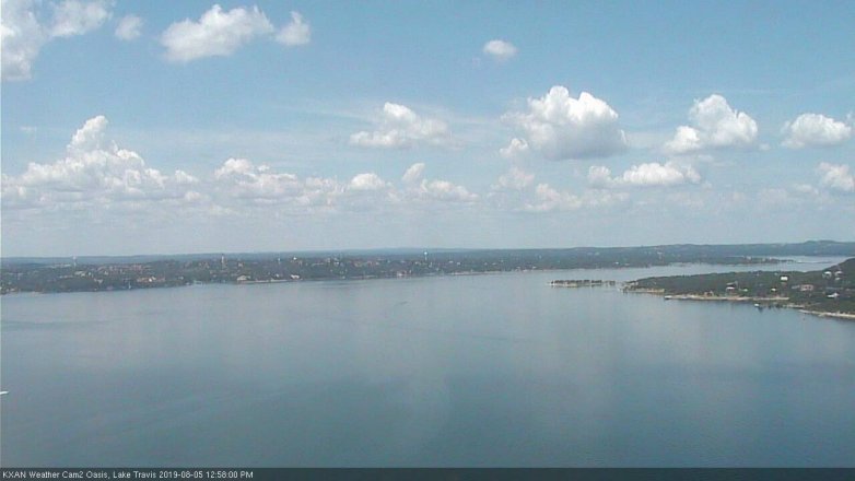 Lake Travis webcam, August 5, 2019 12:00 PM CT