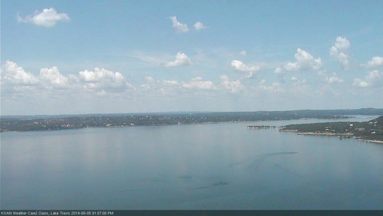 Lake Travis webcam, August 5, 2019 12:10 PM CT