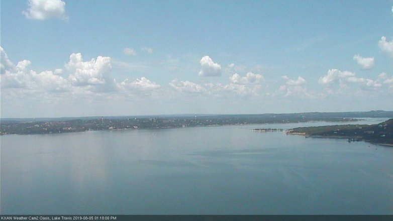 Lake Travis webcam, August 5, 2019 12:20 PM CT