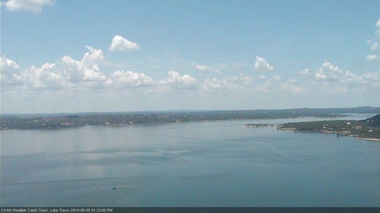 Lake Travis webcam, August 5, 2019 12:25 PM CT