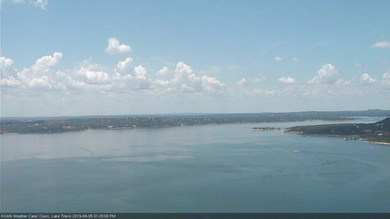 Lake Travis webcam, August 5, 2019 12:30 PM CT