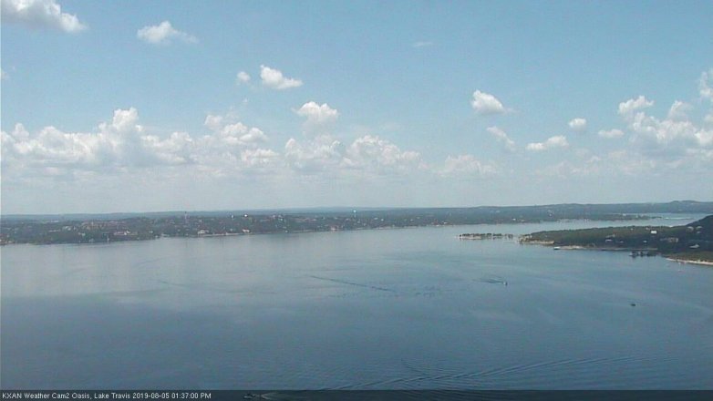 Lake Travis webcam, August 5, 2019 12:40 PM CT
