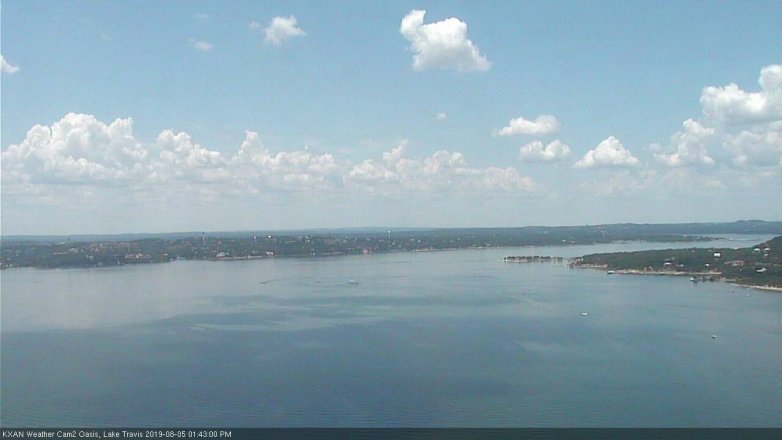 Lake Travis webcam, August 5, 2019 12:45 PM CT