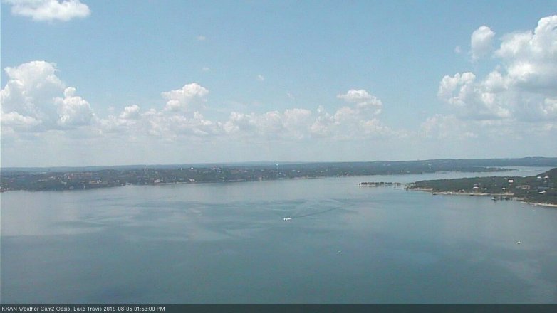 Lake Travis webcam, August 5, 2019 12:55 PM CT