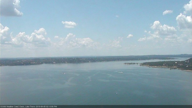 Lake Travis webcam, August 5, 2019 1:15 PM CT
