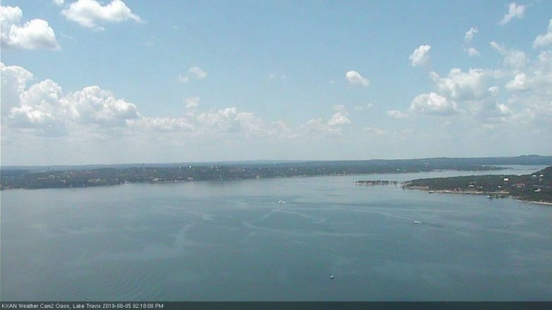 Lake Travis webcam, August 5, 2019 1:20 PM CT