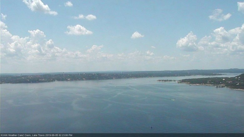 Lake Travis webcam, August 5, 2019 1:25 PM CT