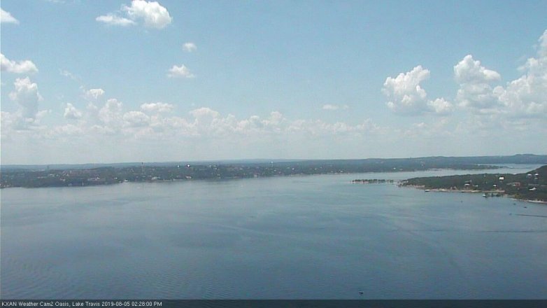 Lake Travis webcam, August 5, 2019 1:30 PM CT