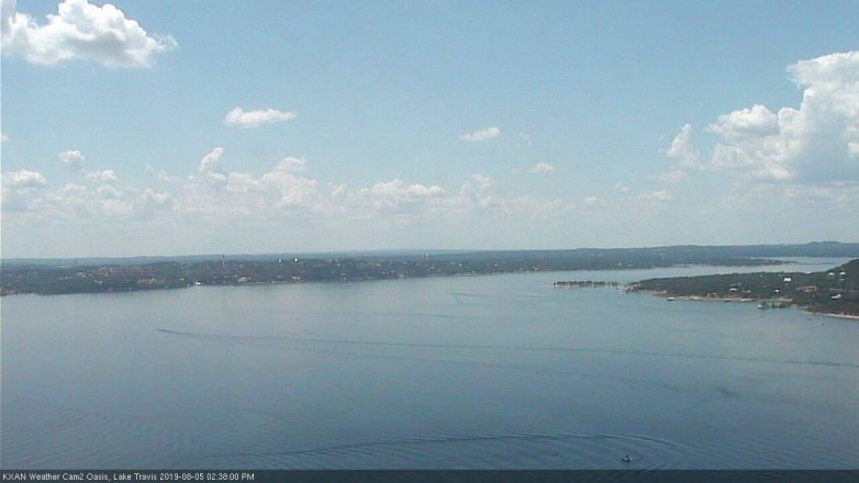 Lake Travis webcam, August 5, 2019 1:40 PM CT