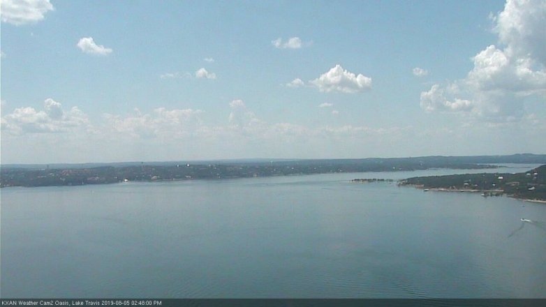 Lake Travis webcam, August 5, 2019 1:50 PM CT