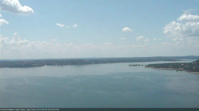 Lake Travis webcam, August 5, 2019 2:05 PM CT