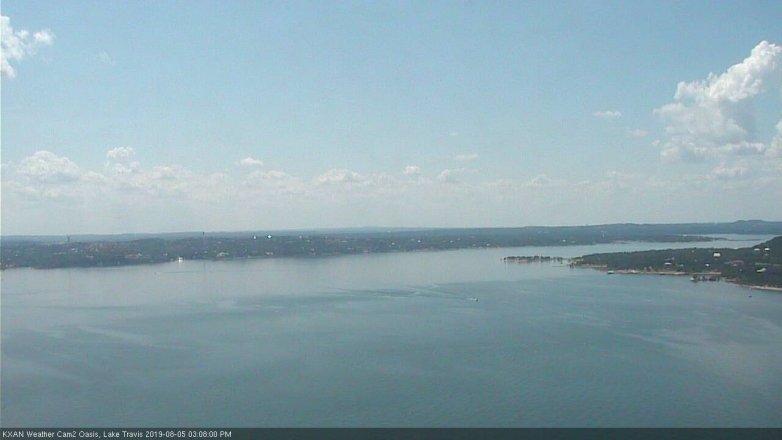 Lake Travis webcam, August 5, 2019 2:10 PM CT