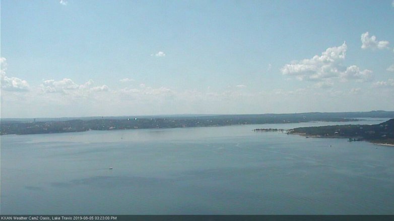 Lake Travis webcam, August 5, 2019 2:25 PM CT
