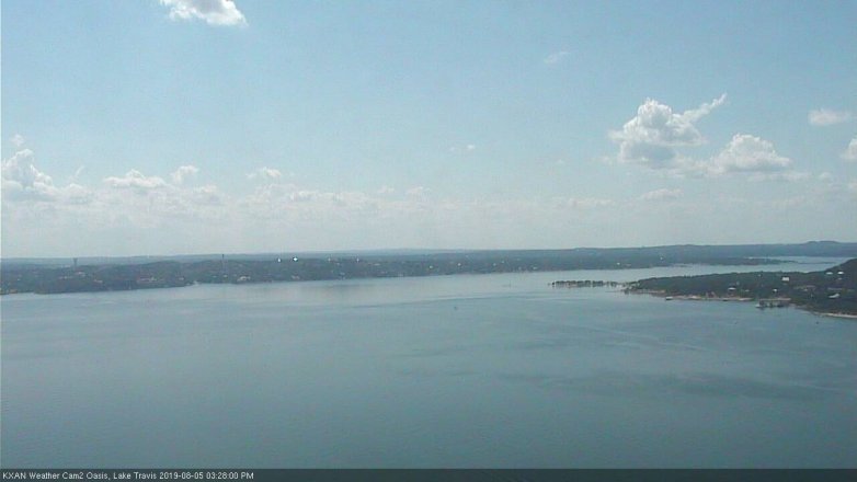 Lake Travis webcam, August 5, 2019 2:30 PM CT