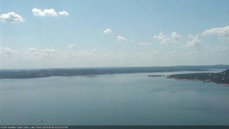 Lake Travis webcam, August 5, 2019 2:35 PM CT