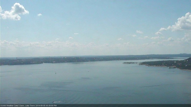 Lake Travis webcam, August 5, 2019 2:40 PM CT